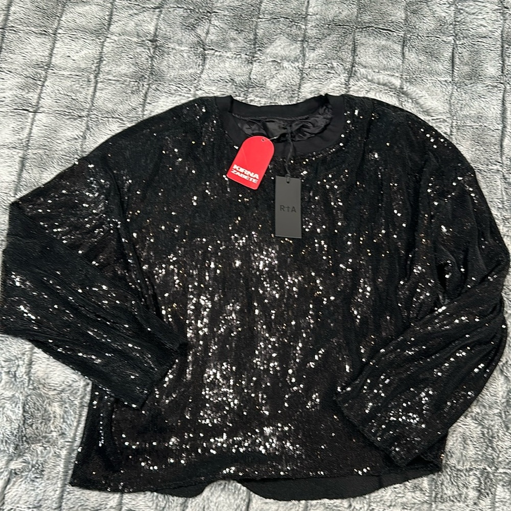 RTA all over sequins women’s sweater top nwt Size: M Medium Retails: $695